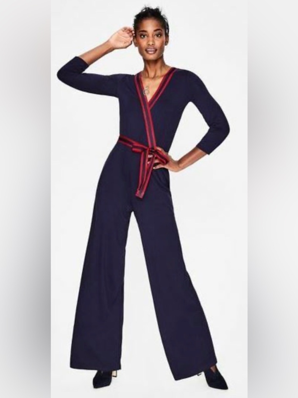 BODEN Navy Isla Jumpsuit